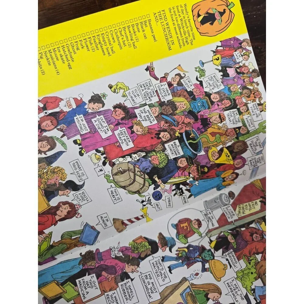 Vintage 90s Where's Wendy the Witch Search and Find Book